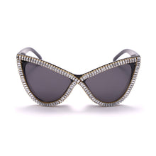 Load image into Gallery viewer, Diamond Cat Eye Sunglasses Women Brand Vintage Big Frames Sun Glasses Female Clear Lens Eyeglasses Oculos Lunette De Soleil Femm