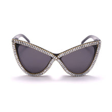 Load image into Gallery viewer, Diamond Cat Eye Sunglasses Women Brand Vintage Big Frames Sun Glasses Female Clear Lens Eyeglasses Oculos Lunette De Soleil Femm