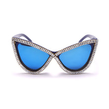 Load image into Gallery viewer, Diamond Cat Eye Sunglasses Women Brand Vintage Big Frames Sun Glasses Female Clear Lens Eyeglasses Oculos Lunette De Soleil Femm
