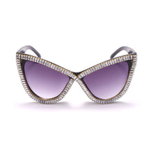 Load image into Gallery viewer, Diamond Cat Eye Sunglasses Women Brand Vintage Big Frames Sun Glasses Female Clear Lens Eyeglasses Oculos Lunette De Soleil Femm