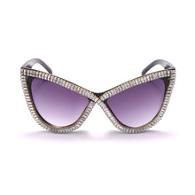 Load image into Gallery viewer, Diamond Cat Eye Sunglasses Women Brand Vintage Big Frames Sun Glasses Female Clear Lens Eyeglasses Oculos Lunette De Soleil Femm