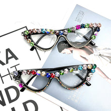 Load image into Gallery viewer, Diamond Cat Eye optical Frames Women Small Frames Vintage Sun Glass Men Steampunk Retro Eyewear UV400 Spectacle Frames