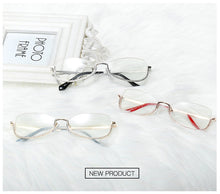 Load image into Gallery viewer, Diamond Half Frame Glasses Women Frames Optics Vintage Metal Men Glasses Rhinestone Prescription Myopia Eyeglasses Frame