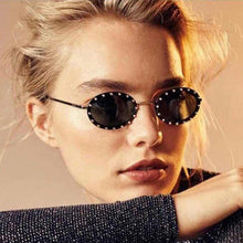 Load image into Gallery viewer, Diamond Oval Small Frame  Sunglasses Men Women Shades UV400 Vintage Glasses