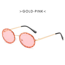 Load image into Gallery viewer, Diamond Oval Small Frame  Sunglasses Men Women Shades UV400 Vintage Glasses