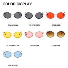 Load image into Gallery viewer, Diamond Oval Small Frame  Sunglasses Men Women Shades UV400 Vintage Glasses