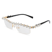 Load image into Gallery viewer, Diamond Rectangle Sunglasses Women 2023 One Piece Classic Sunglasses Men  Brand Designer Sunglasses Rhinestone Glasses