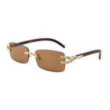 Load image into Gallery viewer, Diamond Rimless Sunglasses Women  Brand Designer Sun Glasses Men Female Cutting Lens Ladies Frameless Metal Eyeglasses