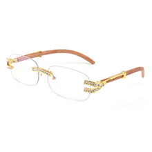 Load image into Gallery viewer, Diamond Rimless Sunglasses Women  Brand Designer Sun Glasses Men Female Cutting Lens Ladies Frameless Metal Eyeglasses