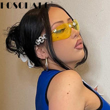 Load image into Gallery viewer, Diamond Rimless Sunglasses Women Men 2023 Rhinestone Sunglasses Shield Goggle Eyeglasses Shades  Brand Designer Sun Glass