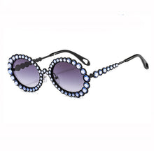 Load image into Gallery viewer, Diamond Round Sunglasses Women Sexy Shades Oval Rhinestone Eyeglasses  Brand Designer Sunglasses Ladies Eyewear UV400