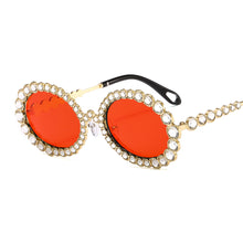 Load image into Gallery viewer, Diamond Round Sunglasses Women Sexy Shades Oval Rhinestone Eyeglasses  Brand Designer Sunglasses Ladies Eyewear UV400