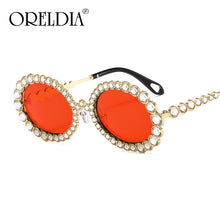 Load image into Gallery viewer, Diamond Round Sunglasses Women Small Frame Oval Vintage Sunglasses  Brand Designer Men Retro Sunglasses Rhinestone Oculos