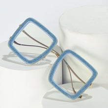 Carica l&#39;immagine nel visualizzatore di Gallery, Occhiali da vista in vetro anti-luce blu con diamanti quadrati Donna Uomo Montature per occhiali da vista per computer Occhiali unisex