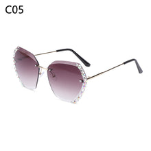 Load image into Gallery viewer, Diamond Square Rimless Sunglasses Retro Oversized Gradient Sun Glasses Unisex Summer Shades UV400 Eyewear  Accessories
