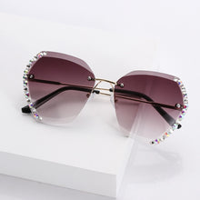 Load image into Gallery viewer, Diamond Square Rimless Sunglasses Retro Oversized Gradient Sun Glasses Unisex Summer Shades UV400 Eyewear  Accessories