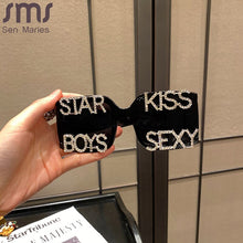 Carica l&#39;immagine nel visualizzatore di Gallery, Diamond Square Sunglasses Women Oversized Sun Glasses  Brand Designer Crystal Sexy Frame Rhinestone Eyewear Oculos