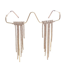 Carica l&#39;immagine nel visualizzatore di Gallery, Diamond Steampunk Sunglasses Frames Rhinestone Eyeglasses Frames For Women Wave Sunglasses Frames For Men Eyewear Decoration