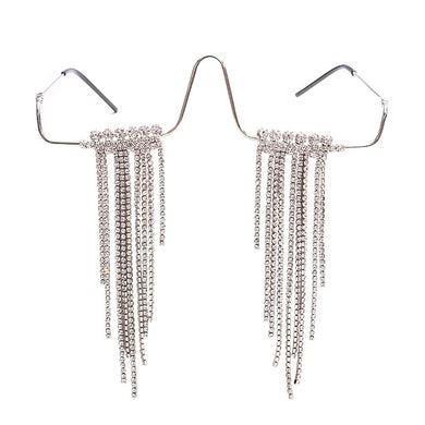 Diamond Steampunk Sunglasses Frames Rhinestone Eyeglasses Frames For Women Wave Sunglasses Frames For Men Eyewear Decoration