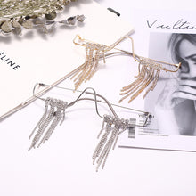 Load image into Gallery viewer, Diamond Steampunk Sunglasses Frames Rhinestone Eyeglasses Frames For Women Wave Sunglasses Frames For Men Eyewear Decoration