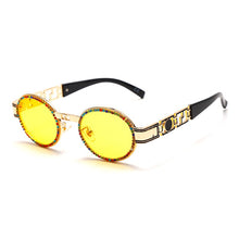 Load image into Gallery viewer, Diamond Steampunk Sunglasses Women Oval Vintage Eyeglasses Men Punk Retro Sun Glasses  Brand Designer Lady UV400