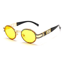 Load image into Gallery viewer, Diamond Steampunk Sunglasses Women Oval Vintage Eyeglasses Men Punk Retro Sun Glasses  Brand Designer Lady UV400