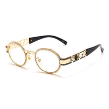 Load image into Gallery viewer, Diamond Steampunk Sunglasses Women Oval Vintage Eyeglasses Men Punk Retro Sun Glasses  Brand Designer Lady UV400