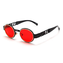 Load image into Gallery viewer, Diamond Steampunk Sunglasses Women Oval Vintage Eyeglasses Men Punk Retro Sun Glasses  Brand Designer Lady UV400