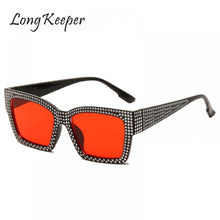 Load image into Gallery viewer, Diamond Sunglasses Women Men  Brand Square Rhinestone Sunglasses Small Rectangle Punk Sun Glasses Gafas De Sol Futuristas