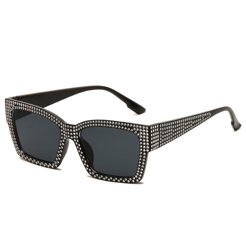Diamond Sunglasses Women Men  Brand Square Rhinestone Sunglasses Small Rectangle Punk Sun Glasses Gafas De Sol Futuristas