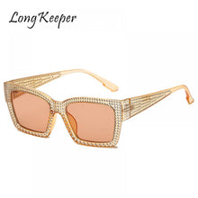 Load image into Gallery viewer, Diamond Sunglasses Women Men  Brand Square Rhinestone Sunglasses Small Rectangle Punk Sun Glasses Gafas De Sol Futuristas