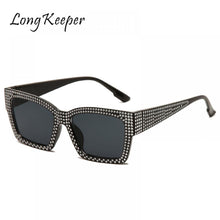 Load image into Gallery viewer, Diamond Sunglasses Women Men  Brand Square Rhinestone Sunglasses Small Rectangle Punk Sun Glasses Gafas De Sol Futuristas