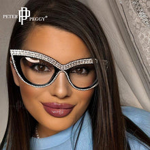 Load image into Gallery viewer, Diamond Sunglasses Women Rhinestone Cat Eye Sunglasses Women Men  Brand Eyewear Retro Glasses Vintage UV400 2023