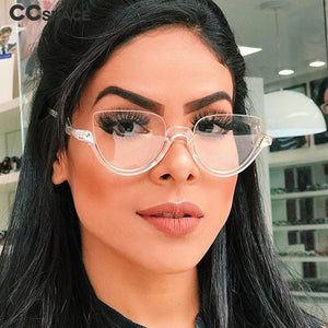 Diamonds Half Frame Glasses Frames Men Women Optical  Computer Glasses 45159