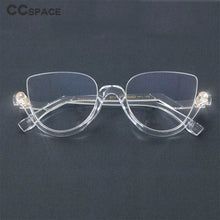 Load image into Gallery viewer, Diamonds Half Frame Glasses Frames Men Women Optical  Computer Glasses 45159