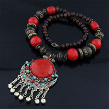Load image into Gallery viewer, Newest Gorgeous 1PC Fashion Women Lady Fancy Bohemian Beads Large Pendant Long Necklace charm Jewelry Gift New #0117