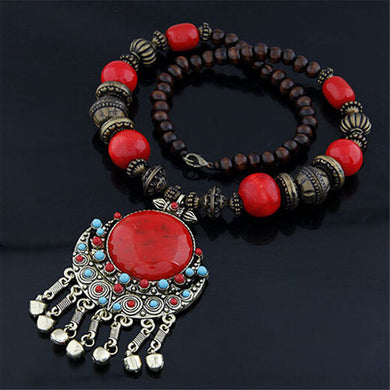 Newest Gorgeous 1PC Fashion Women Lady Fancy Bohemian Beads Large Pendant Long Necklace charm Jewelry Gift New #0117