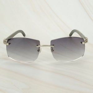 Dirty White Black Buffalo Horn Sunglasses Men Oversized Sunglasses for Women Luxury Designer Carter Glasses Big Shades