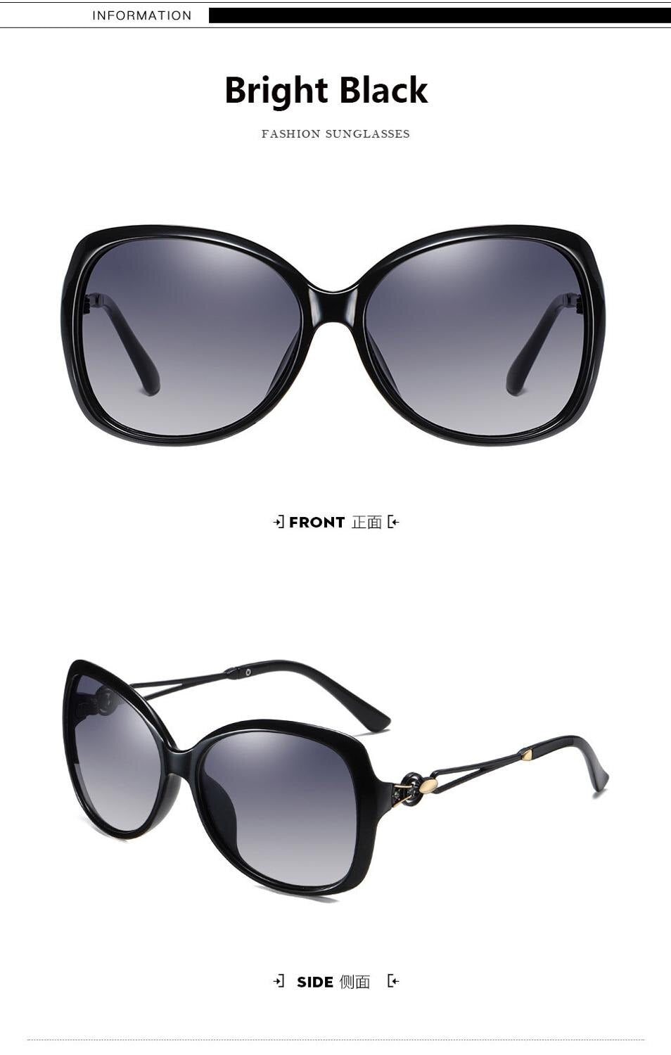 Discoloration Crystal Sunglasses Women Polarized Chameleon Len Driving Sun Glasses Female Gradient Shades Oculos Feminino UV400