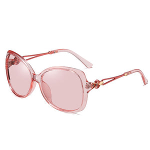 Discoloration Crystal Sunglasses Women Polarized Chameleon Len Driving Sun Glasses Female Gradient Shades Oculos Feminino UV400