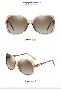 Discoloration Crystal Sunglasses Women Polarized Chameleon Len Driving Sun Glasses Female Gradient Shades Oculos Feminino UV400
