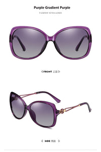 Discoloration Crystal Sunglasses Women Polarized Chameleon Len Driving Sun Glasses Female Gradient Shades Oculos Feminino UV400