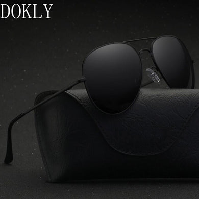 Dokly brand 2023 HD Polarized black lens black sunglasses Men Polarized Sunglasses Oculos Driving  Design no bag