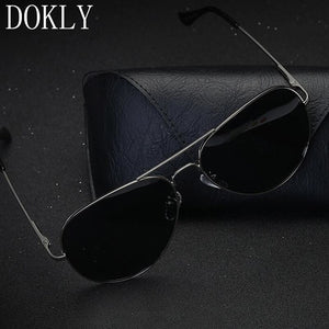 Dokly brand 2023 HD Polarized black lens black sunglasses Men Polarized Sunglasses Oculos Driving  Design no bag