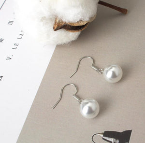 Dolly Bling Pearl Pendant Earring Ear Hook Fashion Elegant Female Accessories 180824 - 2