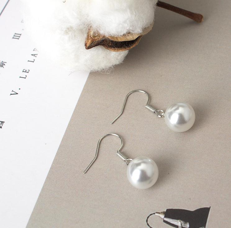 Dolly Bling Pearl Pendant Earring Ear Hook Fashion Elegant Female Accessories 180824 - 2