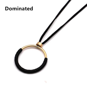 Women Big Circle Rope Simple Long Paragraph Sweater Chain All-match Female Pendant Necklace Decoration Accessories