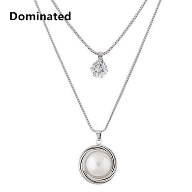 Women Double Clothes Chain Long Necklace Decoration Assembly All-match Paragraph