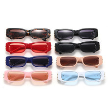 Carica l&#39;immagine nel visualizzatore di Gallery, Double B Rectangle Sunglasses For Women Men Designer Letter Decoration Black Square Sun Glasses Female 80s Fashionable Shade