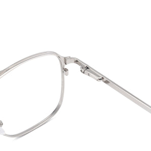 Double Bridge Metal Men and Women Full Rim Square Glasses Frame With Spring Hinge For Prescription Lenses Myopia Reading Bifocal